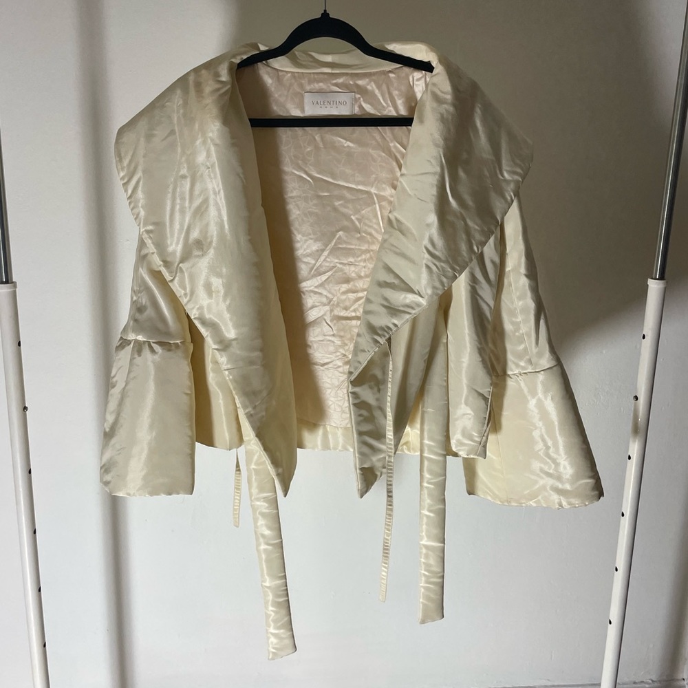 Valentino White Elegant Puffer Coat